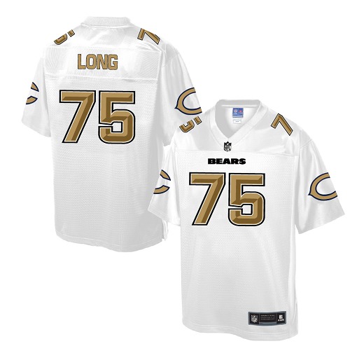 Men's Game Kyle Long Nike Jersey White - #75 Pro Line Fashion NFL Chicago Bears